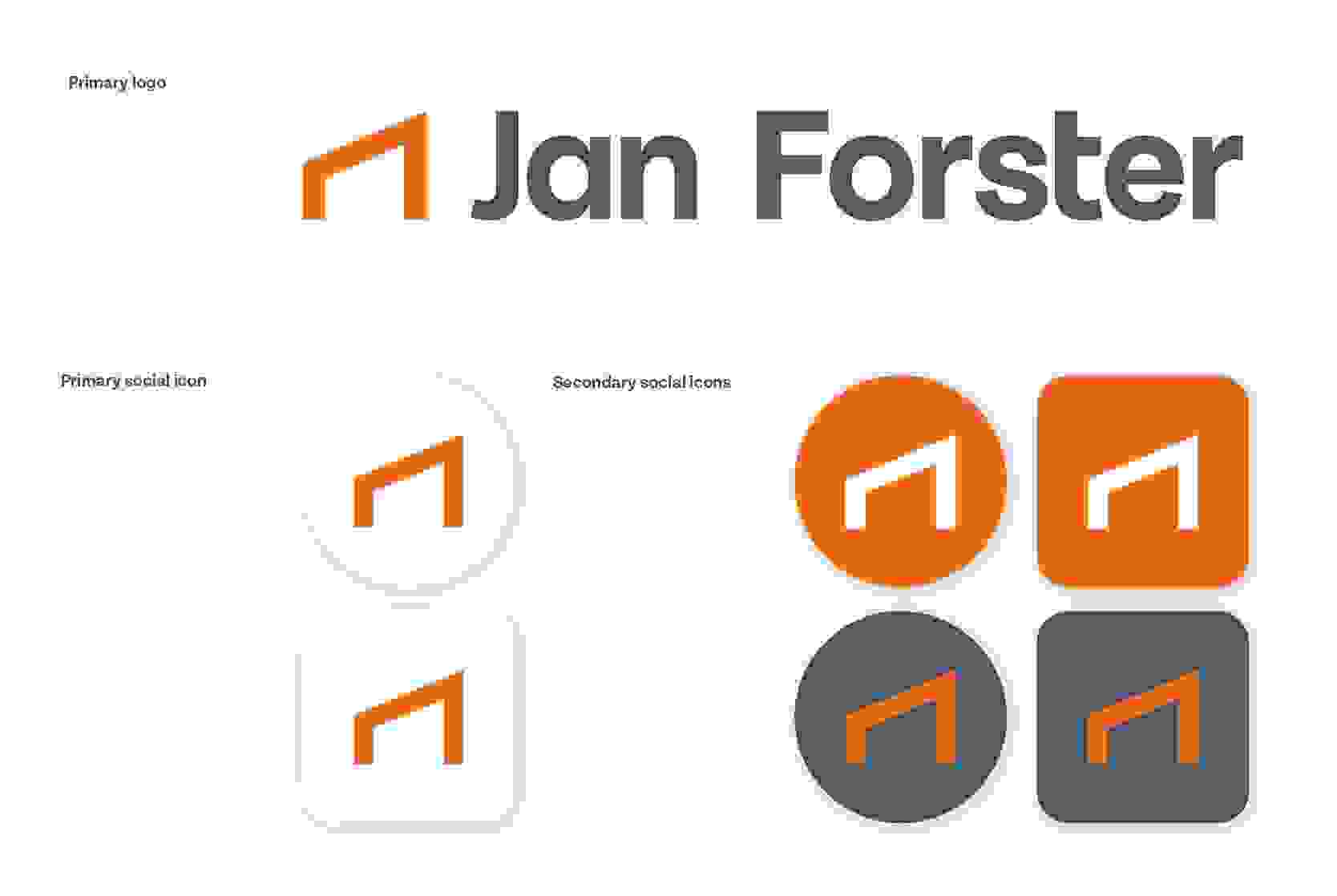Jan Forster logos and icons for social media